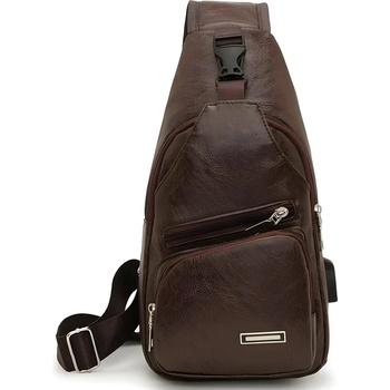HARAHU Чантичка за кръст с usb зареждане hu-25621 - Тъмно кафяво kp25621 (hu-25621)