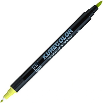 Lihová fixa KURETAKE ZIG Kurecolor Fine & Brush, Barium Yellow (120)