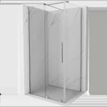 Mexen Velar разтегателна душ кабина 110 x 120 см, прозрачна, хром - 871-110-120-01-01 (871-110-120-01-01)