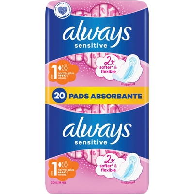 Always Ultra Sensitive Normal Plus vložky 10+10 ks