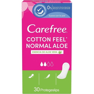 Carefree Slipové vložky Cotton Feel aloe 30 ks
