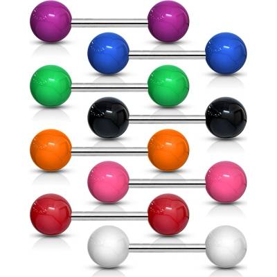 Šperky4U piercing do jazyka akrylát PJ01094-W