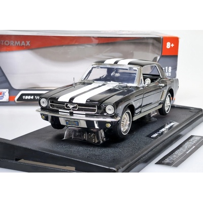 MOTORMAX Ford Mustang Hardto 1964 Černá/bílá 1:18