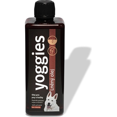 Yoggies Ľanový olej pre psy a mačky 500 ml