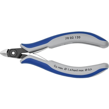 KNIPEX Клещи диагонални резачки, синьо-сива ръкохватка 120мм, с отваряща пружина, Knipex (K7902120)