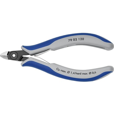 KNIPEX Клещи диагонални резачки, синьо-сива ръкохватка 120мм, с отваряща пружина, Knipex (K7902120)