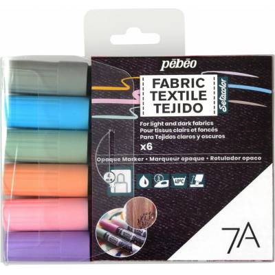 Pebeo sada fixiek na textil Setacolor pastel 6 ks