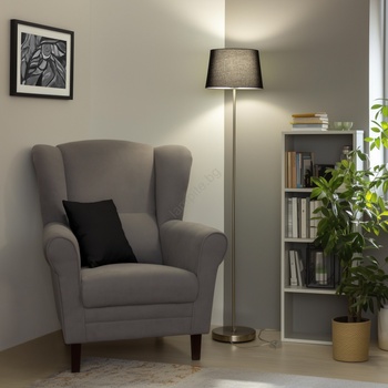 Brilagi - LED подова лампа CERIA 1xE27/40W/230V Ø 30 см черна/матов хром (BG2920)