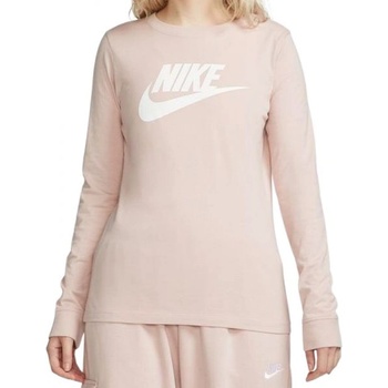 Nike Дамска блуза с дълъг ръкав Nike Swoosh Essential Long Sleeve Icon Futura - Розов