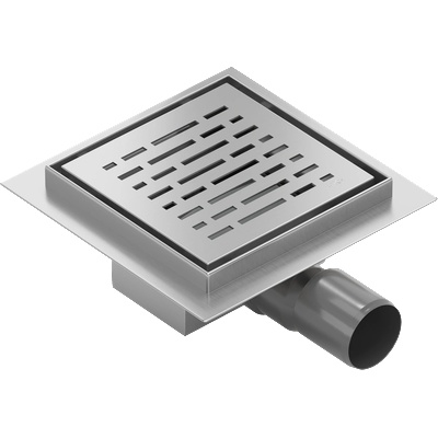 Mexen Flat-Q M01 подов настенен квадрат 12 x 12 cm, инокс - 1010312 (1010312)