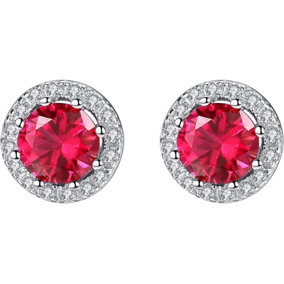 Silenti Jewelry Сребърни обеци "Рубин