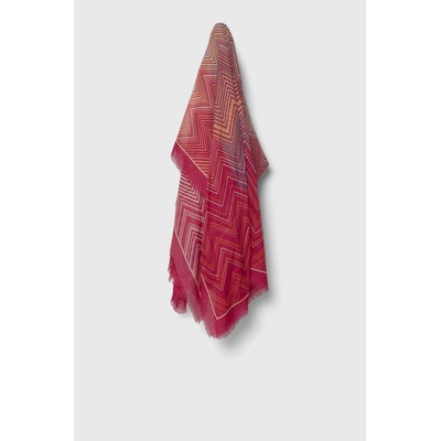 Missoni Копринен тънък шал Missoni в розово с десен SL80MMD9448 (SL80MMD9448)