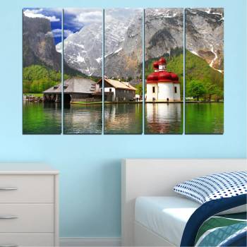 Vivid Home Картини пана Vivid Home от 5 части, Вода, Канава, 110x65 см, 2-ра Форма №0671