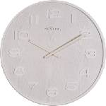 NeXtime Стенен часовник Wood Wood Medium бял (3096wi)