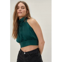 !!! Nasty Gal saténový crop