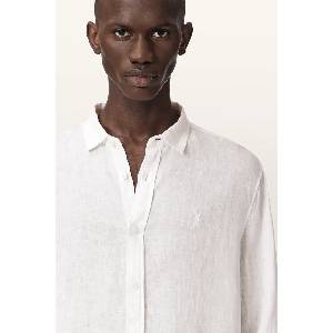 AllSaints риза мъжка от лен LOOM (M172SC) - answear - 211,21 лв