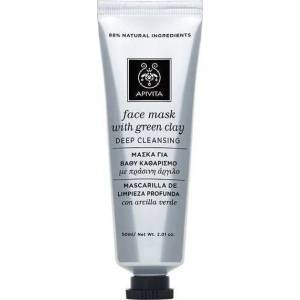 APIVITA Дълбоко почистваща маска за лице с глина , Apivita Face Mask With Green Clay Deep Cleansing 50ml