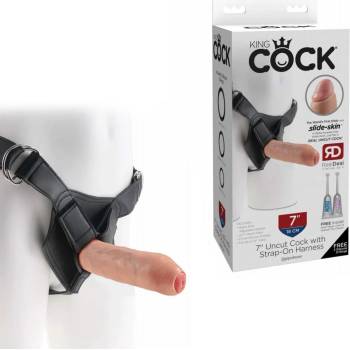 Image 1 of Страп-он с необрязано пенис дилдо, 19, 1см. - Harness Uncut Cock (PIPE564621)