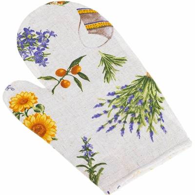 Bellatex Kuchyňská chňapka Levandule fialová, žlutá 28x18 cm