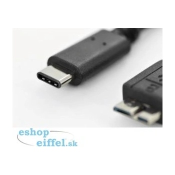 Digitus AK-300137-010-S USB 3.1 Type-C připojovací, typ C na mikro B, m / m, 1,8m, černý