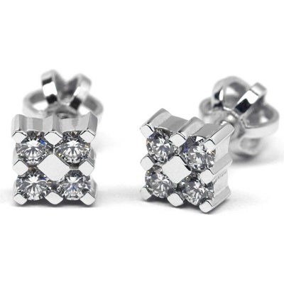 Klenoty Budín diamantové z bílého zlata J-28279-17 pecičky