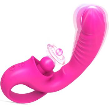 Paloqueth Best Friend Vibrator for Dual G-spot & Clitoral Stimulation Pink