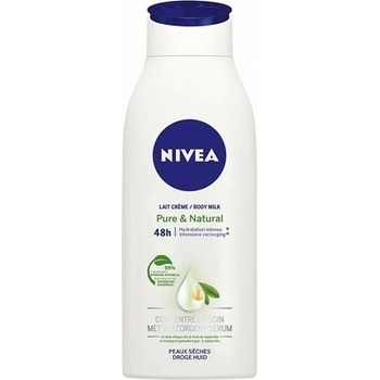 Nivea Pure & Natural výživné telové mlieko pre veľmi suchú pokožku 400 ml