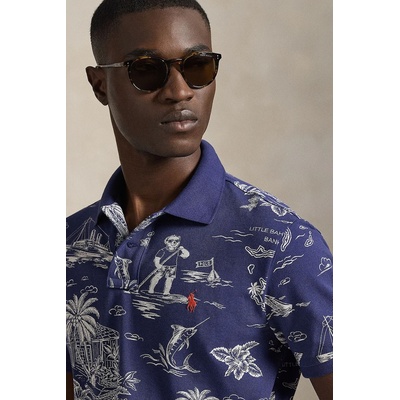 Памучна тениска с яка Polo Ralph Lauren (710B13971)