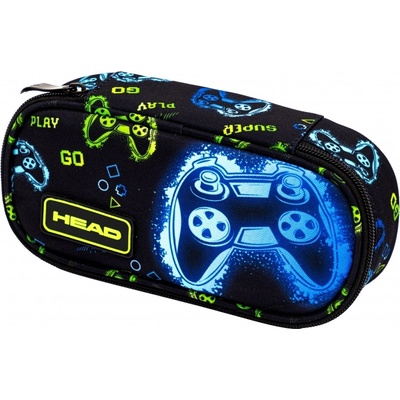 Astra Овален ученически несесер Astra Head - Неонова игра, 1 цип (AS503025045)