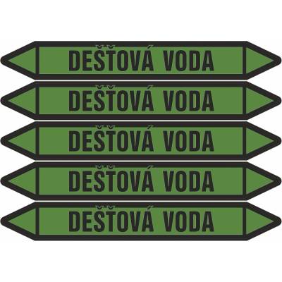 Grafiko | Dešťová voda - Materiál fólie s ochrannou laminací, Rozměr aršík 5ks šipka 350x52mm