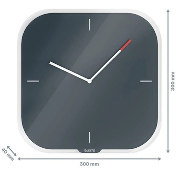 Leitz 90170089 Стенен и настолен часовник Quartz clock Квадратна Черен (l90170089) (l90170089)