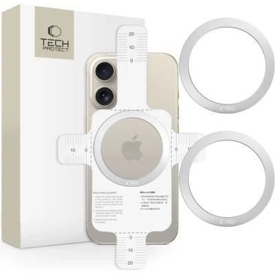 Tech-Protect MMP-110 2в1 магнитен MagSafe пръстен сребърен & сребърен (5906302380473)