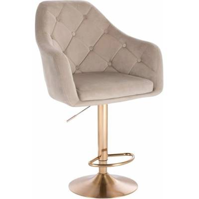 LuxuryForm Design Andora Velur na zlatom tanieri latte
