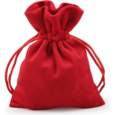 Prima-obchod Dárkový pytlík 10x13 cm sametový, barva 26 červená