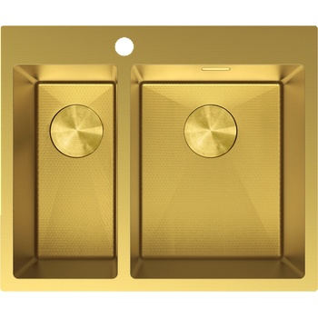 Mexen Flexo стоманена мивка с 1, 5 камери 610 x 510 mm, златна HC - 6446611500-55HC (6446611500-55HC)