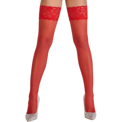 Cottelli Collection Hold-up Stockings red M