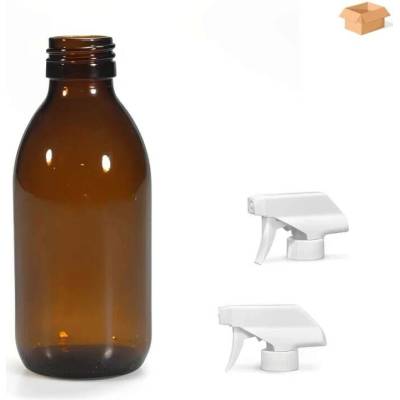 Luna Skleněná lékovka s bílým pistolovým rozprašovačem 150 ml 88 ks