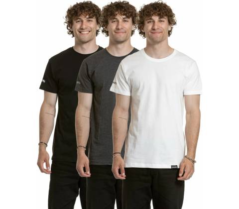 Meatfly Basic 3 Pack black charcoal heather white