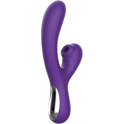 Passion labs Мулти-функционален вибратор за g-точка със засмукване "anna purple" 22 см