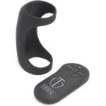 Trinity Men 28X G-Shaft Silicone Cock Ring with Remote Black