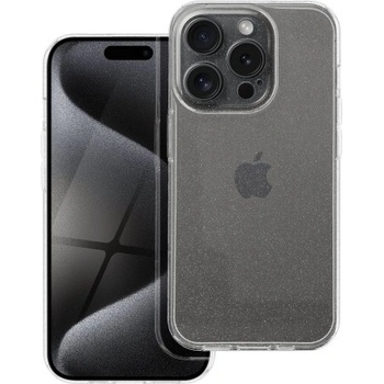 Apple Силиконов калъф кейс CLEAR Case 2mm Blink за iPhone 15 Pro, прозрачен с брокат
