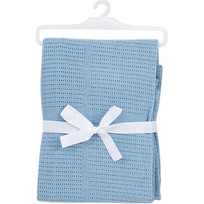 Baby Dan Плетено одеяло от памук Baby Dan - Dusty Blue, 75 x 100 cm (1200150)