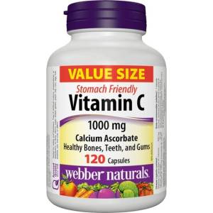 Webber Naturals Vitamin C Calcium Ascorbate - Витамин С (калциев аскорбат) 1000 mg, 120 капсули Webber Naturals (3275 WN)