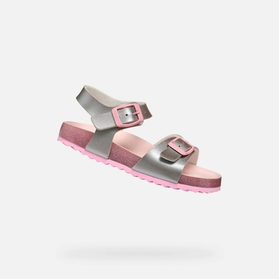 Geox Сребристи детски сандали Geox Adriel Girl Geox | Srebaren | Момичешки | 26