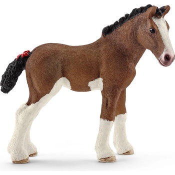 Schleich Фигурка Schleich Farm World Horses - Клайдсдейлско конче с панделка (13810)