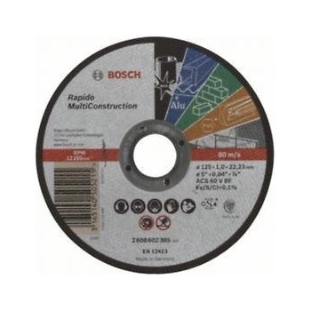 Bosch Диск за рязане, прав, Rapido Multi Construction ACS 60 V BF, 125 mm, 1, 0 mm