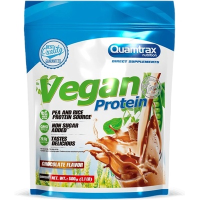 Quamtrax Vegan Protein | with Pea and Rice Protein [500 грама] Шоколад