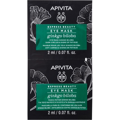 APIVITA Express Beauty Маска за околоочен контур, гинко билоба, 2 x 2 ml