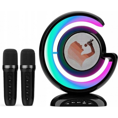 VÝKONNÝ 10W KARAOKE REPRODUKTOR S MIKROFONY 3V1 LED OSVĚTLENÍ PRO DĚTI