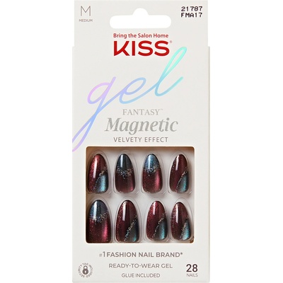 KISS Umělé nehty Gel Fantasy Magnetic Moonlit Veil 28 ks